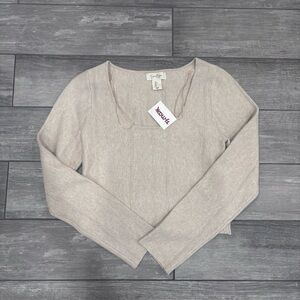 Jessica Simpson Cream Long Sleeve Top